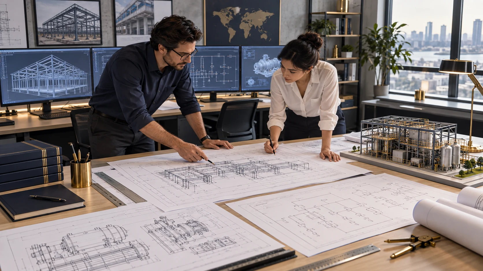 Engineering design documentation in a professional studio