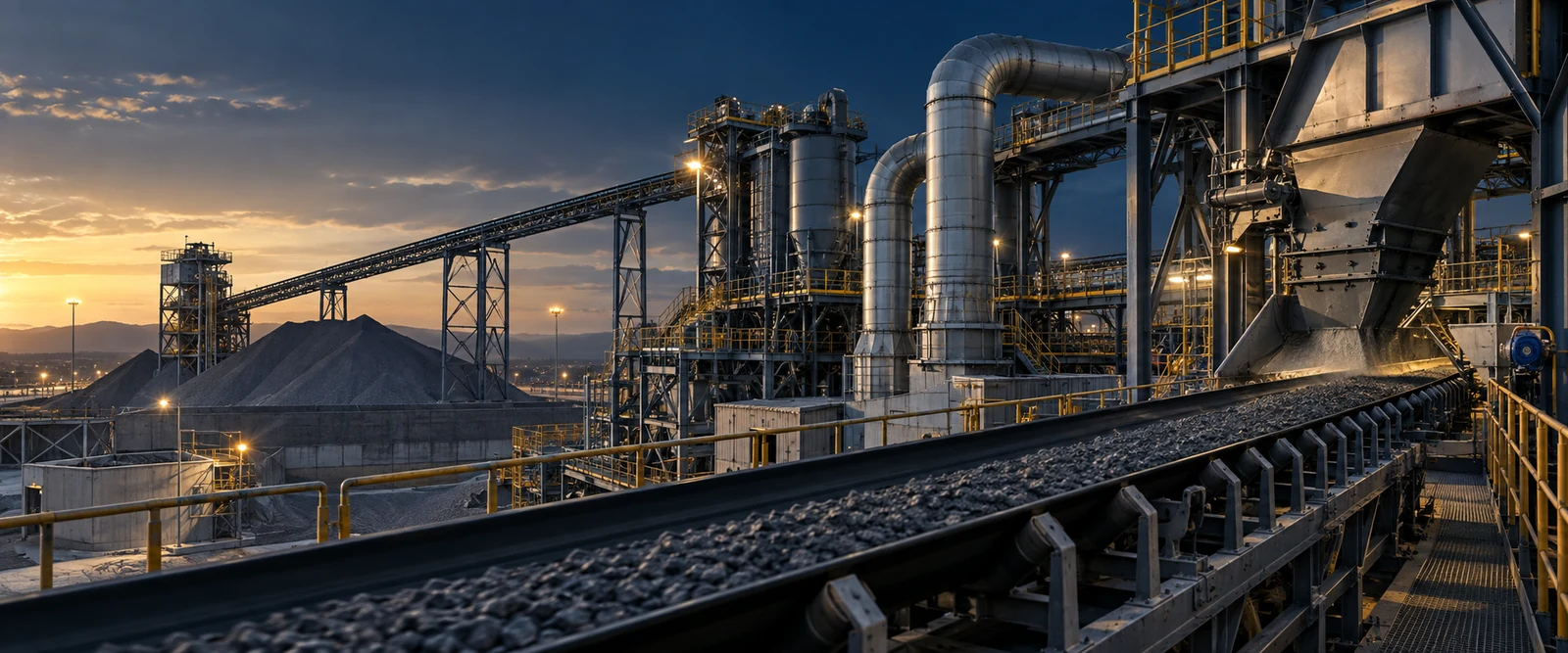 Conveyor and industrial process equipment
